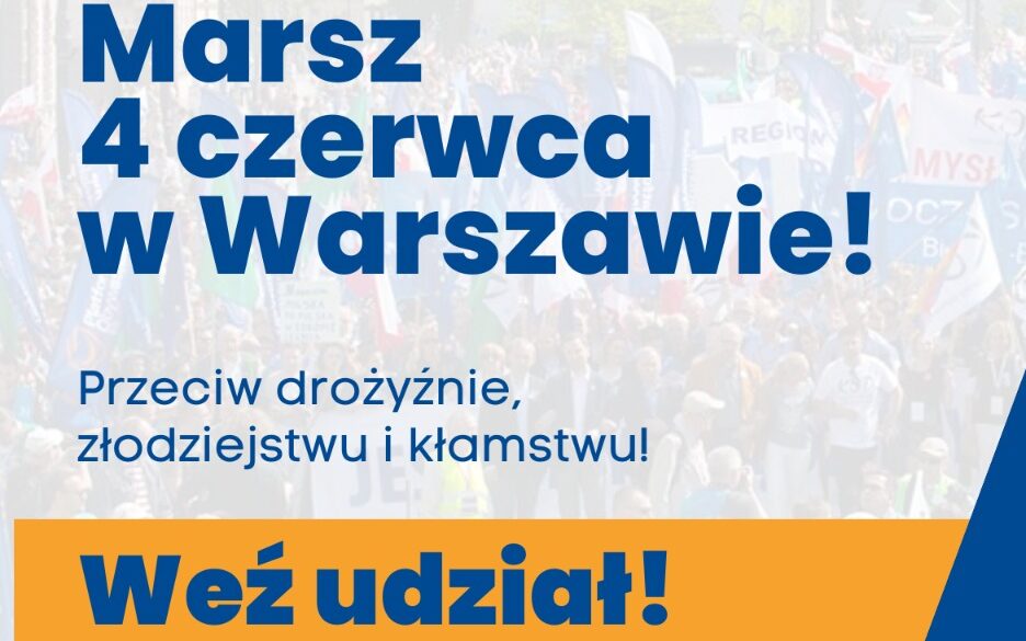 Pojedź na Marsz 4 czerwca do Warszawy! Sprawdź szczegóły w Prusicach